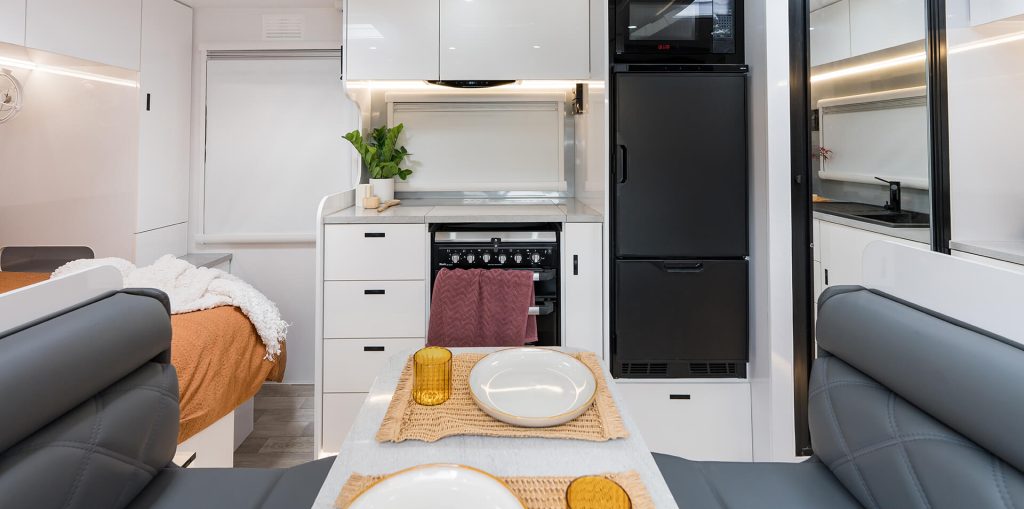 Kitchen of Tracker 15ft Caravan for sale