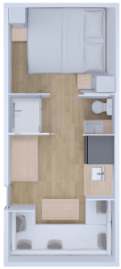 Floorplan for the Grand Caravans Peak 18'6 Rear Club Centre Ensuite model